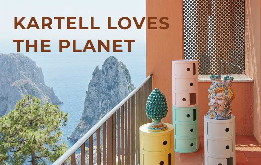 kartell loves the planet, kartell portugal, design, design italiano, kartell, peças em plástico, design sustentável, peças de decoração sustentáveis