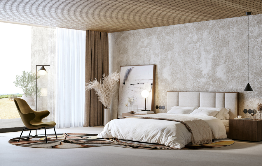 minimalismo, quarto, iluminação, decoração,tendências, cores neutras, texturas