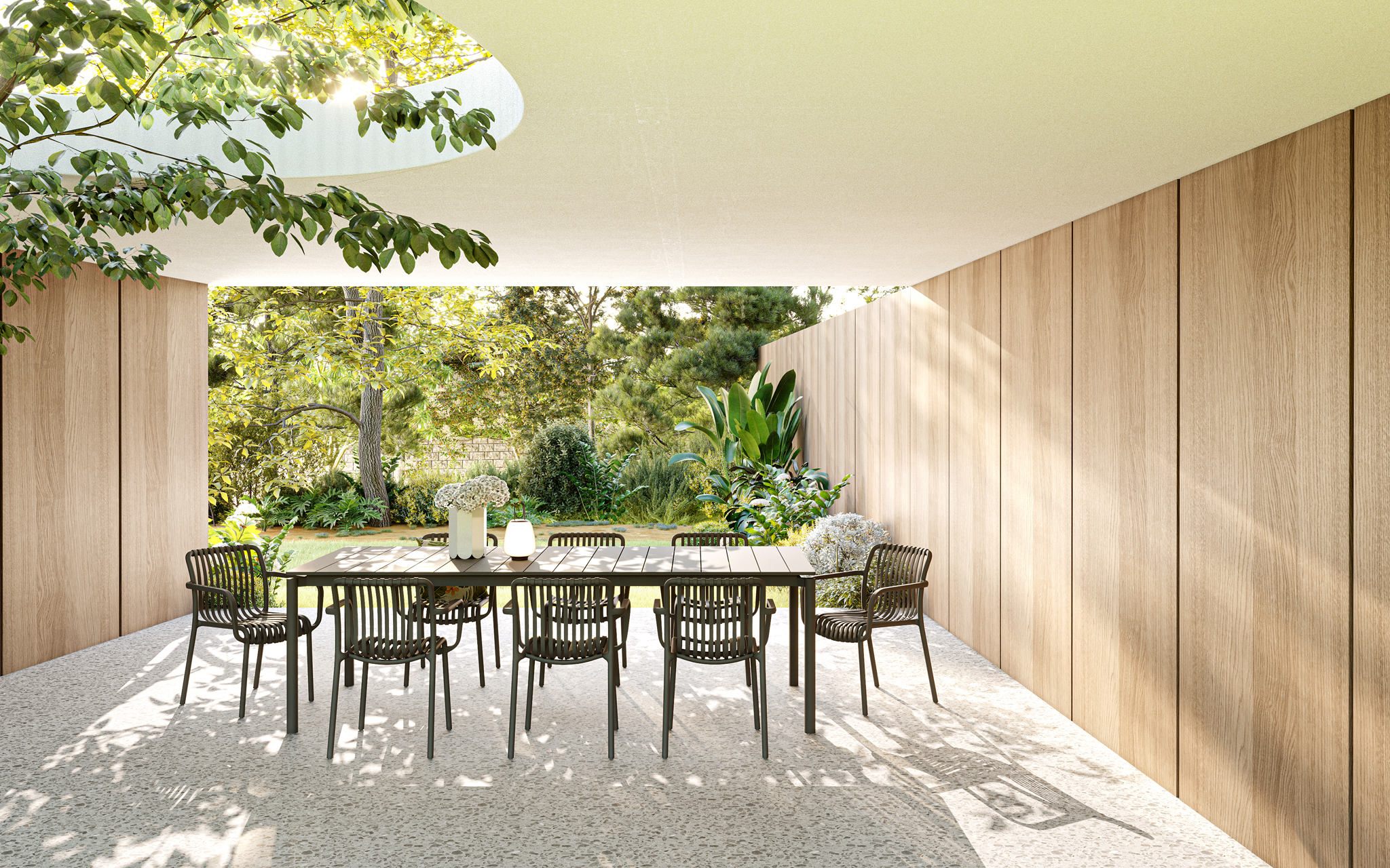 exterior, mobiliário de exterior, outdoor, sofá de exterior, poltrona de exterior, mesas de exterior, candeeiros, candeeiros de exterior, decoração, decoração de exterior, jardim, varanda, terraço, mobiliário de jardim, jantar ar livre, refeições exterior