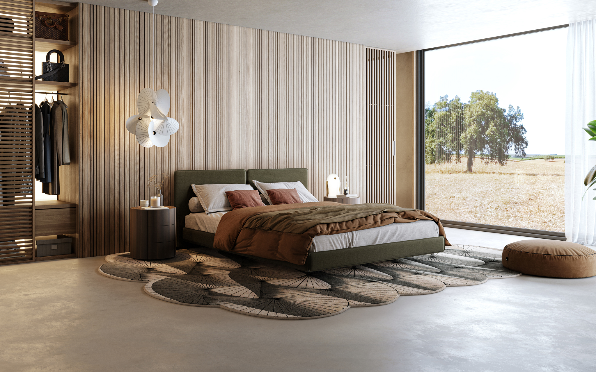 quarto confortável, candeeiros para quarto, quartos escandinavos, têxteis para o quarto, almofadas, mantas, espelhos, tapetes, quadros