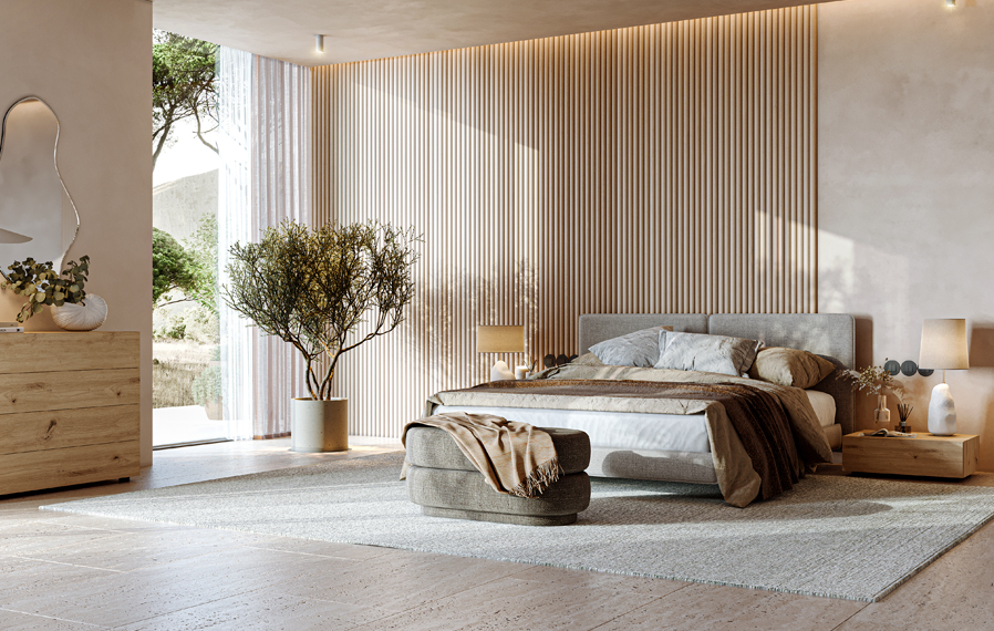 japandi, tendência, decoração de interiores, quarto, natural, escandinavo, japonês, mobiliário