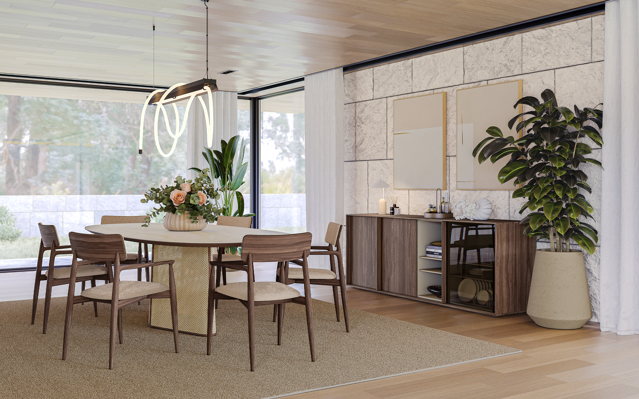 madeira nogueira, mobiliário em nogueira, decoração com nogueira, móveis de nogueira, design de interiores, elegância natural, decoração sofisticada, madeira nobre, aparador nogueira, móvel TV nogueira